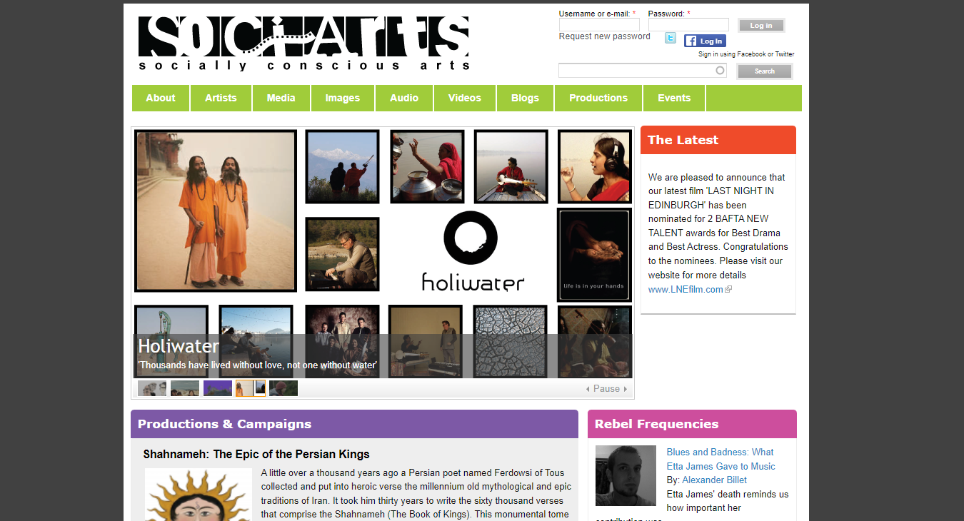 Sociarts Website